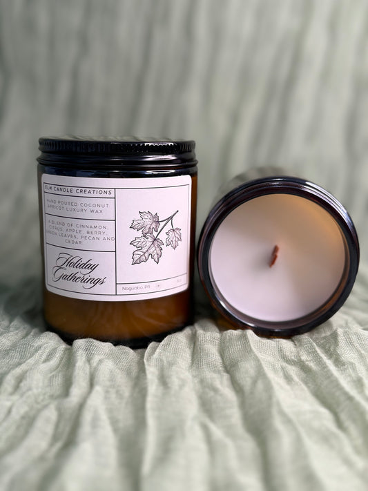 Holiday Gatherings 8oz Amber Jar Candle