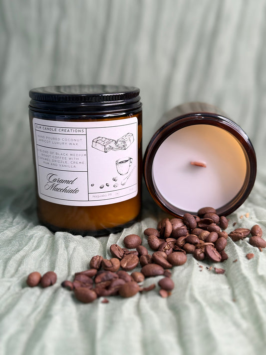 Caramel macchiato 8oz Amber Jar Candle