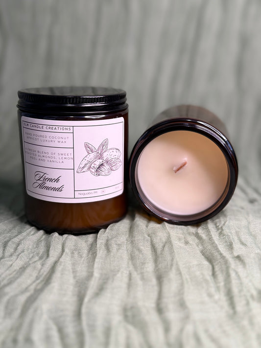 French Almond 8oz Amber Jar Candle